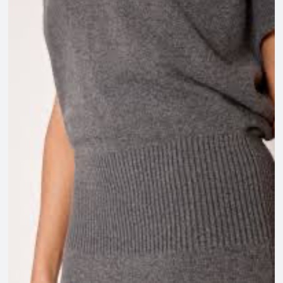 BROCHU WALKER veda dress in Flint Gray Size M Wool Cashmere Blend Midi FVA4352 - Picture 4 of 14